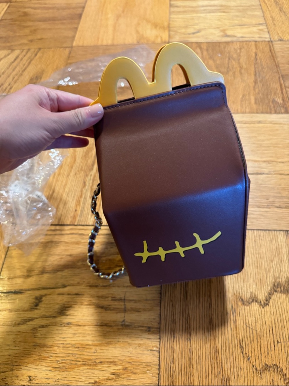 Cactus Jack by Travis Scott Brown Crossbody Bag with Yellow Accent